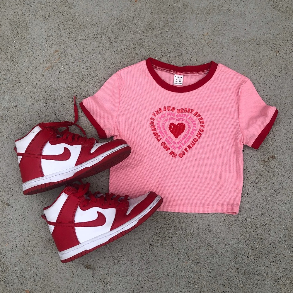 Shein teen cropped baby tee